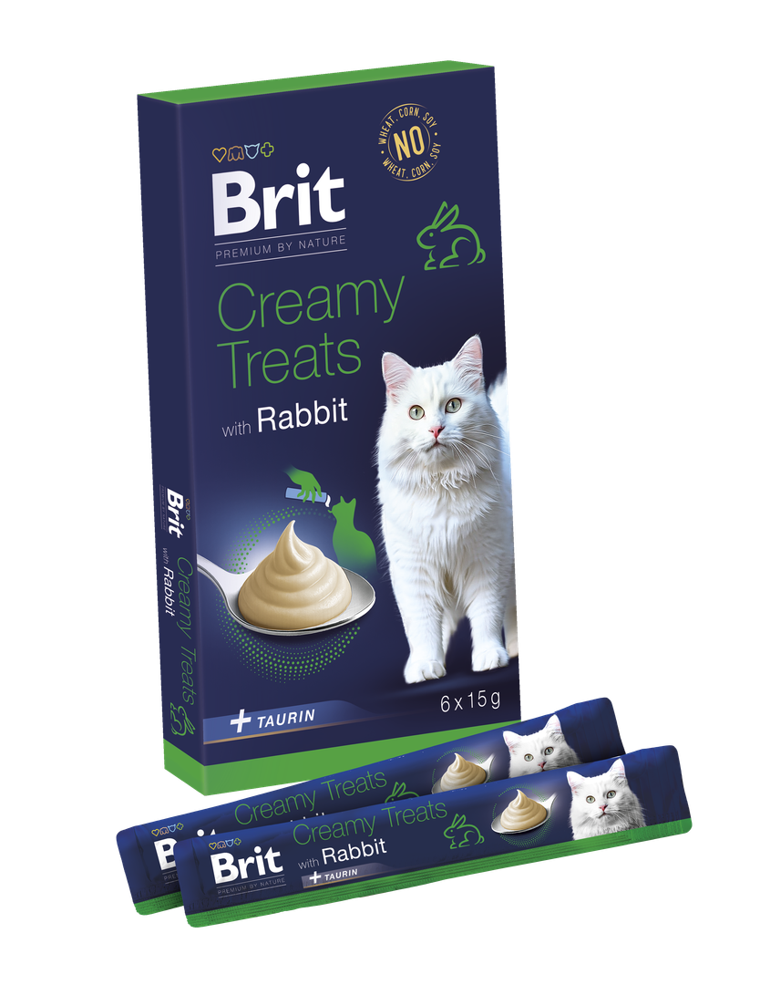 Brit Premium by Nature Cat Creamy Treats with Rabbit 6x15 g