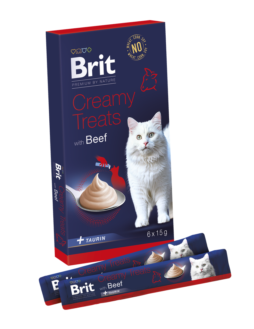 Brit Premium by Nature Cat Creamy Treats with Beef 6x15 g