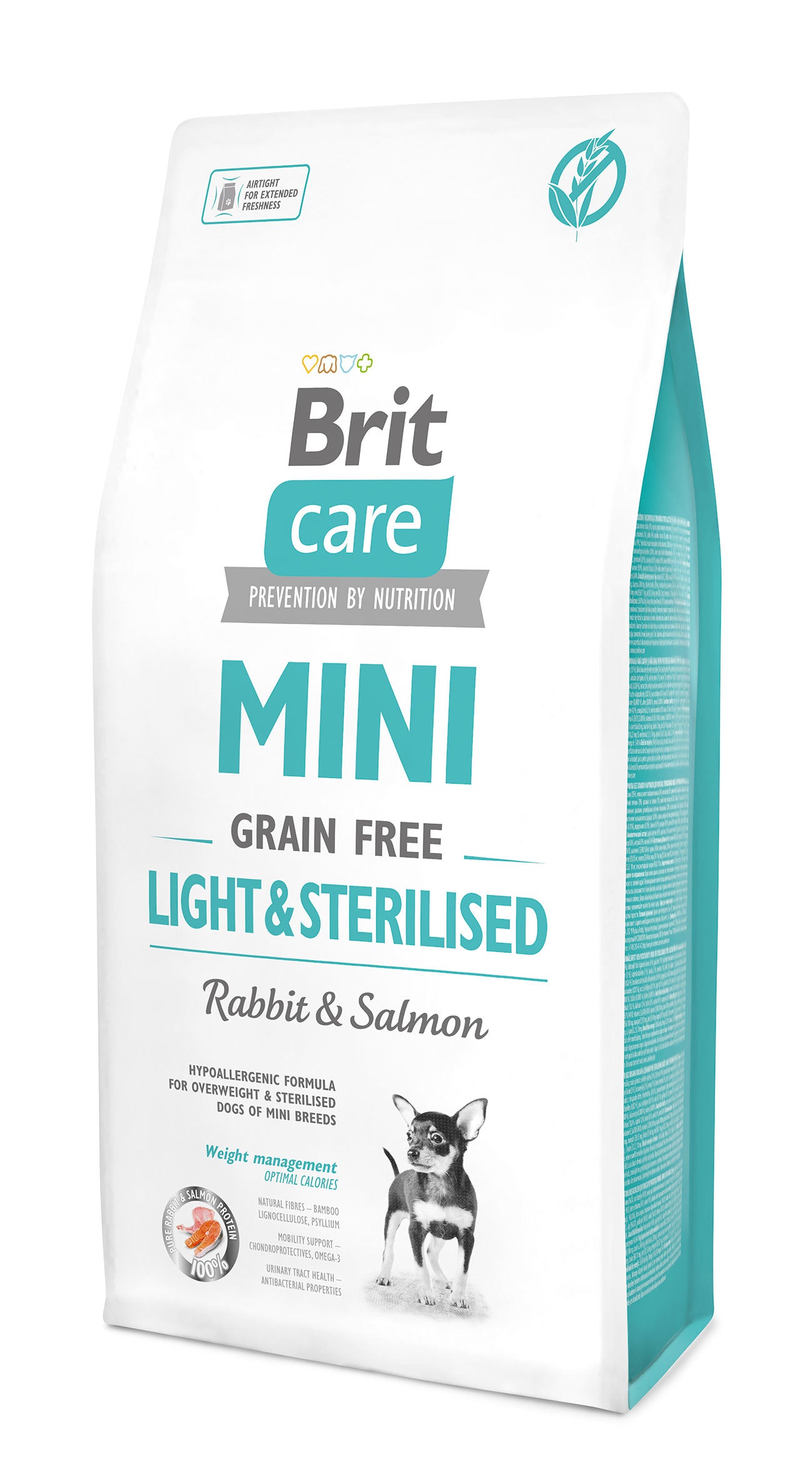 Brit Care MINI - LIGHT & STERILISED NYÚL & LAZAC Hipoallergén, Gabonamentes
