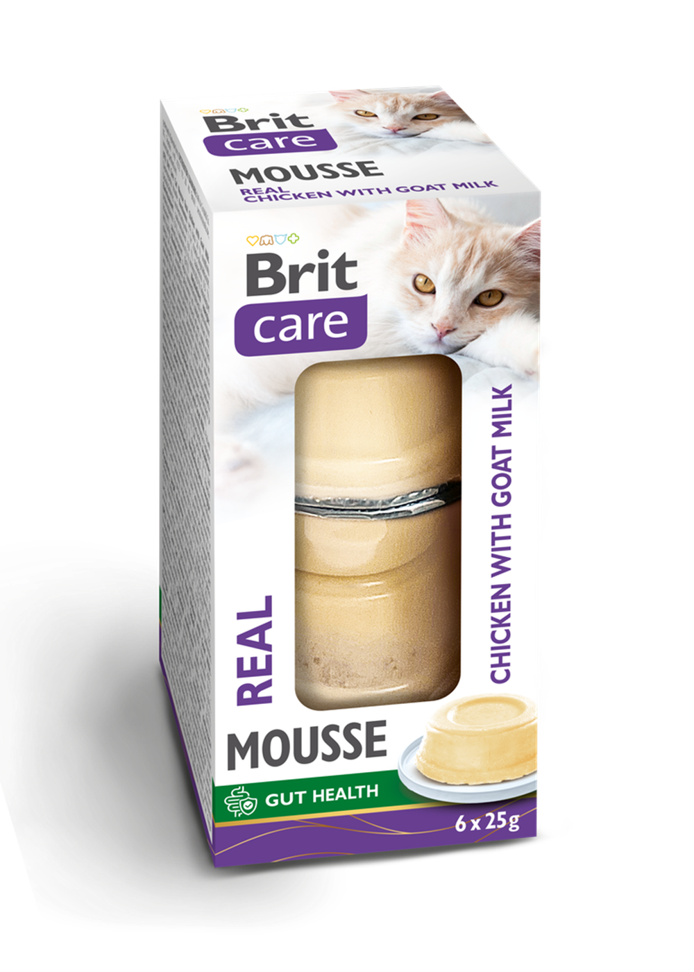 Brit Care Cat Mousse Real Chicken with Goat Milk 6*25 g