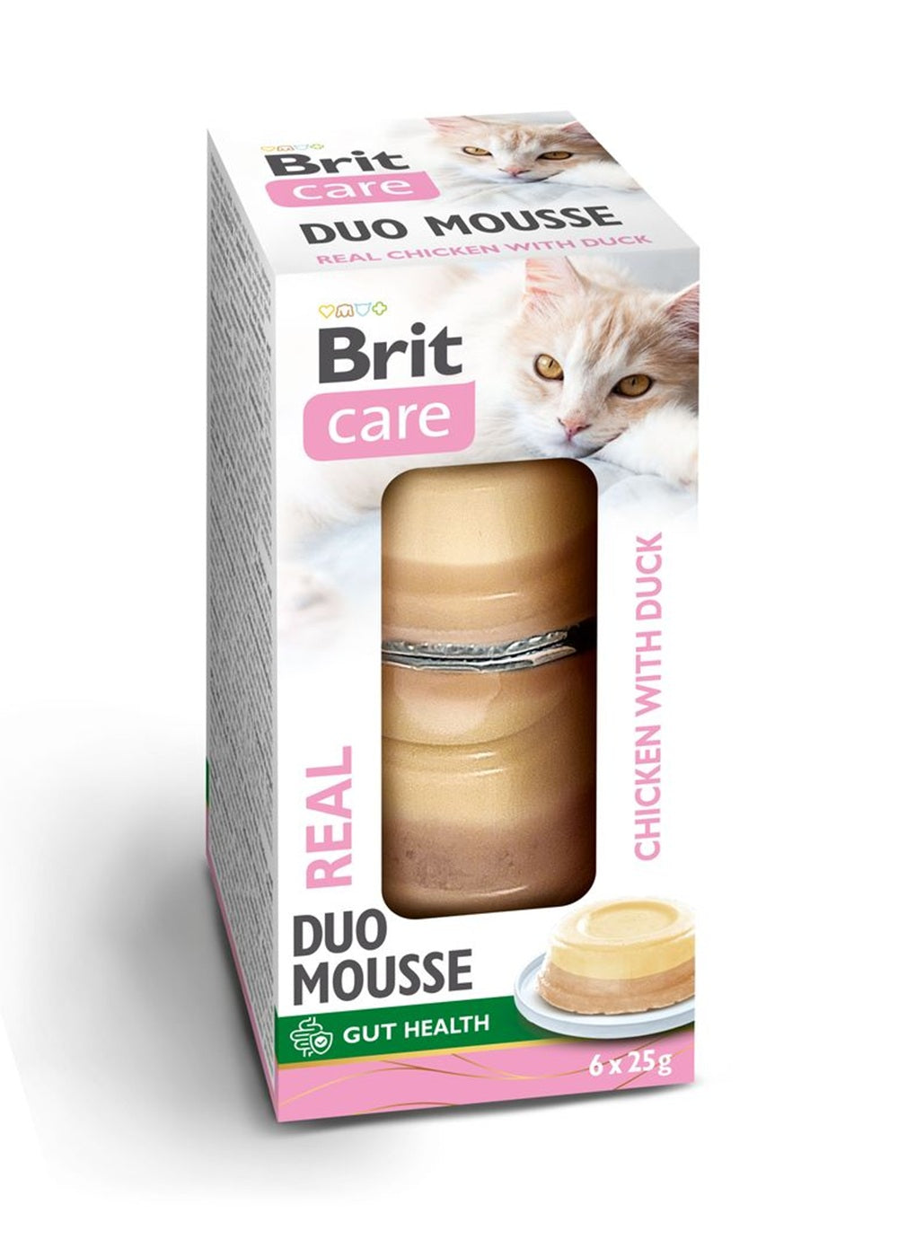 Brit Care Cat Double Layer Mousse Real Chicken and Chicken with Duck 6*25 g