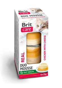 Brit Care Cat Double Layer Mousse Real Chicken and Chicken with Cheese 6*25 g