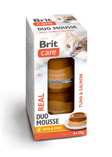 Brit Care Cat Double Layer Mousse Real Tuna and Salmon 6*25 g