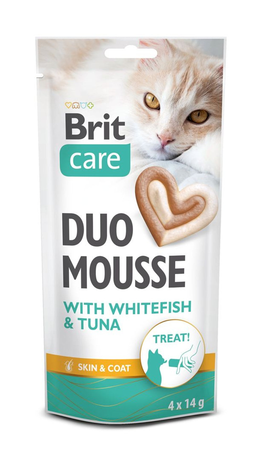 Brit Care Cat Creamy Duo Mousse with Whitefish and Tuna 4*14 g