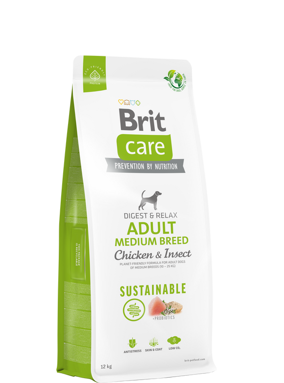 Brit Care ADULT - Medium breed <br>Chicken & Insect<br><i>Sustainable - Fenntartható</i>