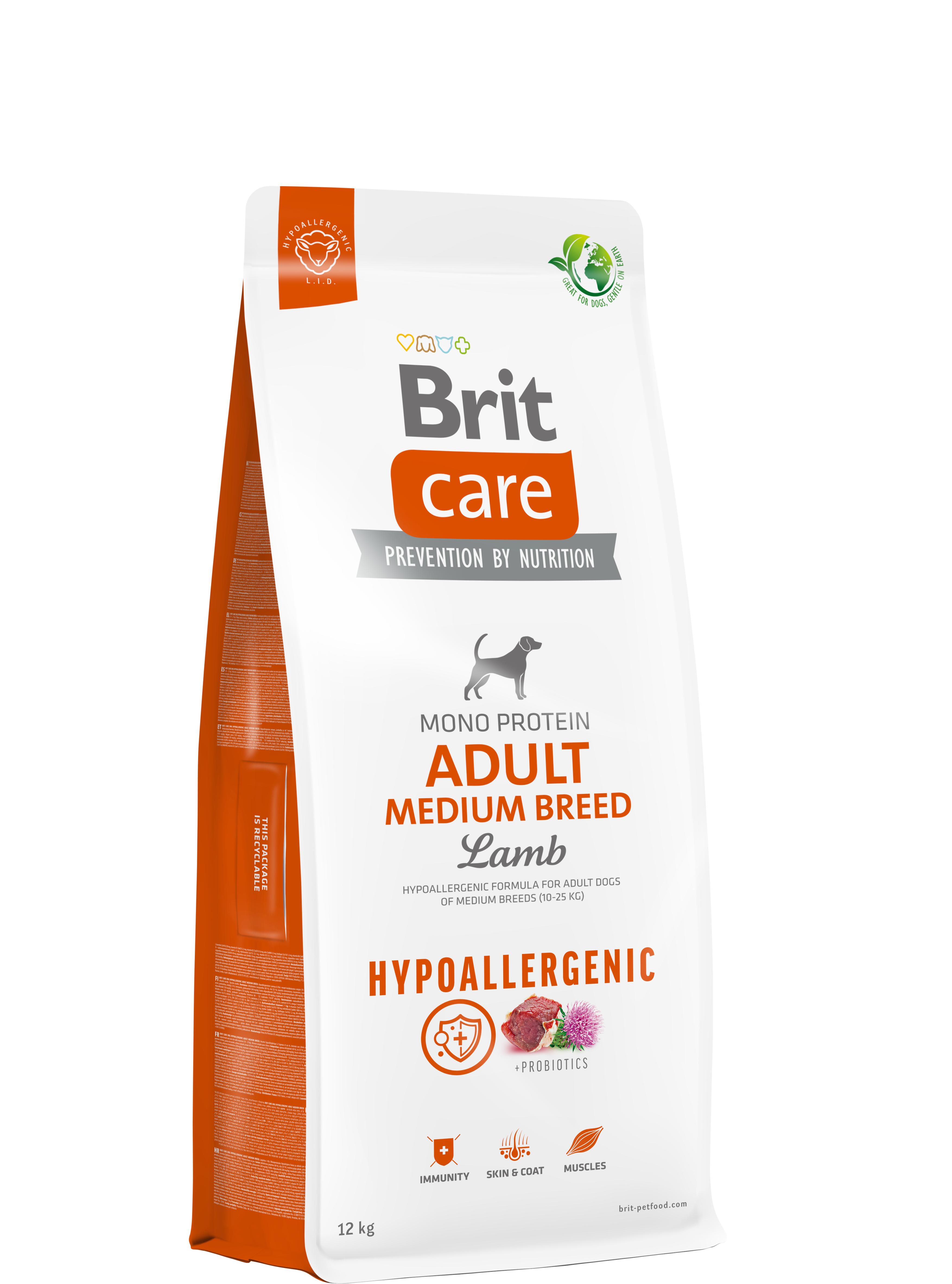 Brit Care Adult Medium Breed Hipoallergén BÁRÁNY & RIZS