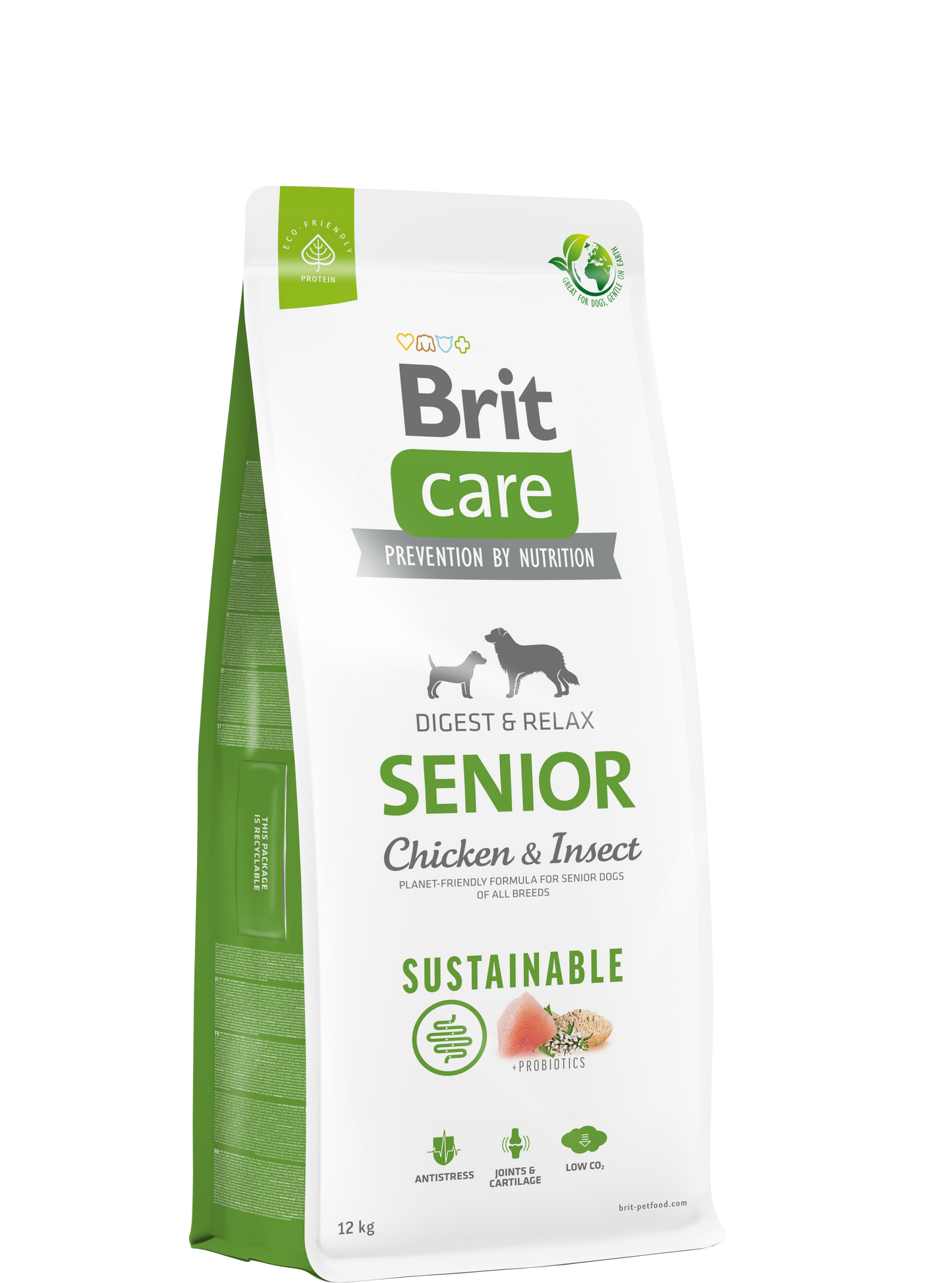 Brit Care SENIOR Sustainable - Fenntartható CSIRKE & ROVARFEHÉRJE 12 KG AKCIÓ