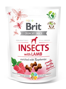 Brit Care Dog Crunchy Cracker Insects with Lamb and Raspberries 200g