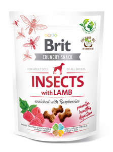Brit Care Dog Crunchy Cracker Insects with Lamb and Raspberries 200g